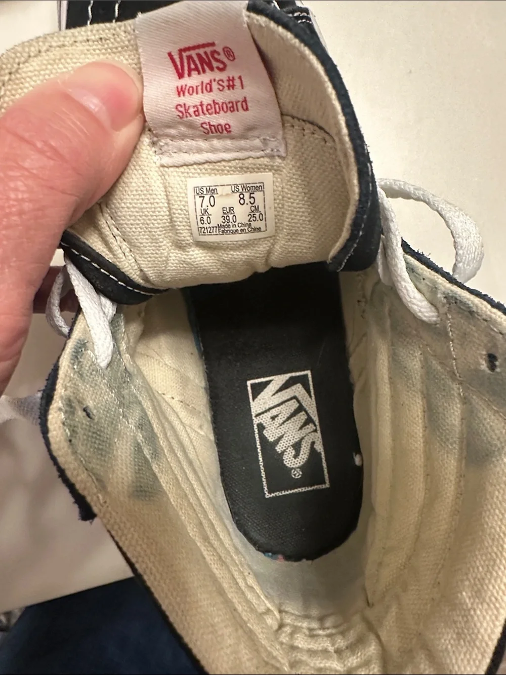 Vans Black and White Sk8-High Classic Sneakers - Picture 2 of 7